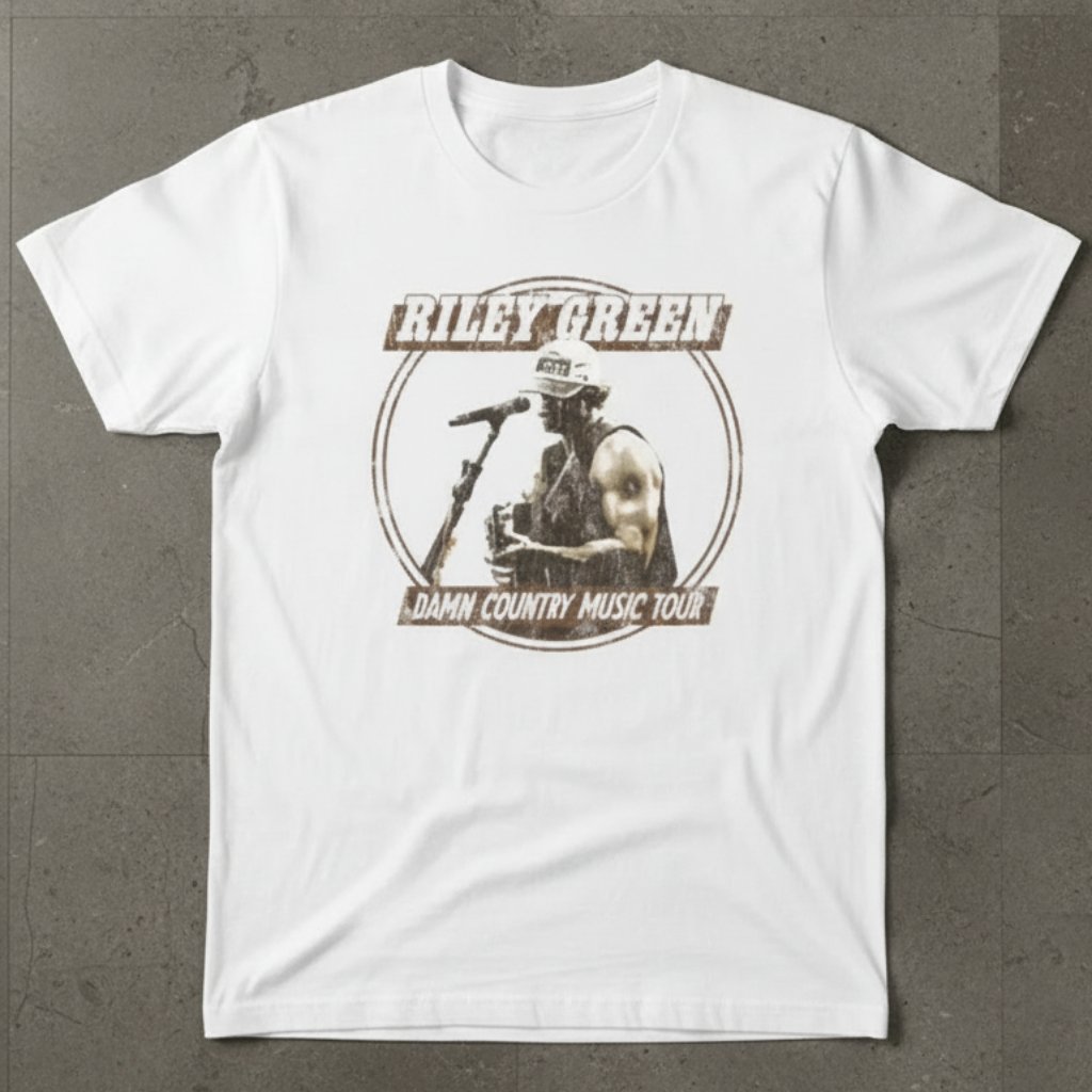 Vintage Riley Green Damn Country Music Tour TShirt Retro Country Concert